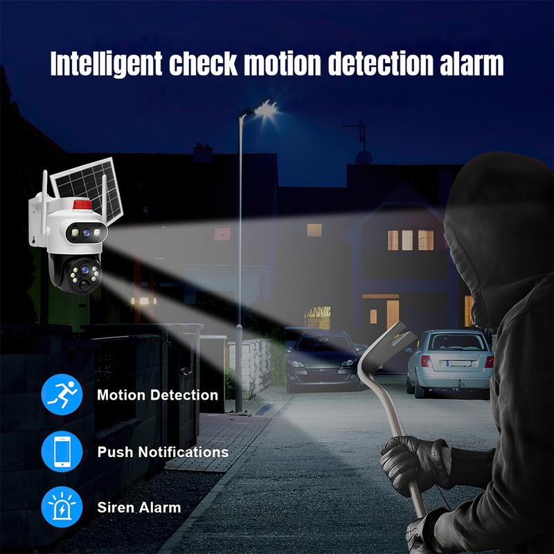 Camara De Seguridad Solar Inalambricas Para Exterior Con Vision Nocturna y Audio gallery