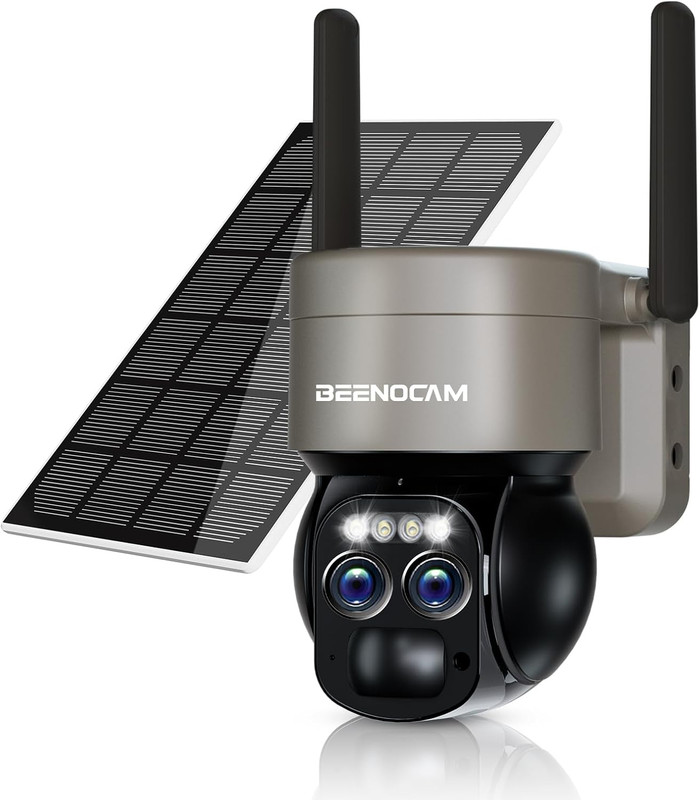 4K Solar Security Cameras Wireless Outdoor with Dual-Lens,360°Ptz Battery Powere
