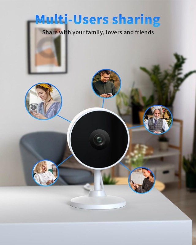 2K Indoor Security Cameras 5G 2.4G AI Voice Change 2-Way Talk 24/7 SD gallery