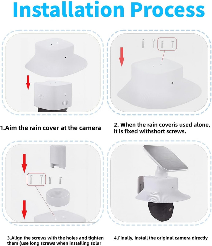 Outdoor Rain Cover for Solar Security Cameras, Compatible with Eufy S340, Dustpr gallery