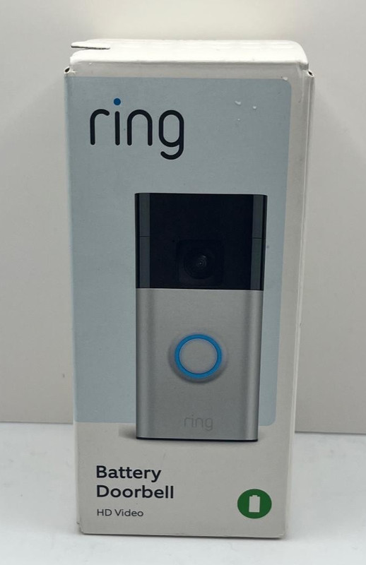 New- Sealed Ring Battery Doorbell HD Video Wireless Design Satin Nickel Color