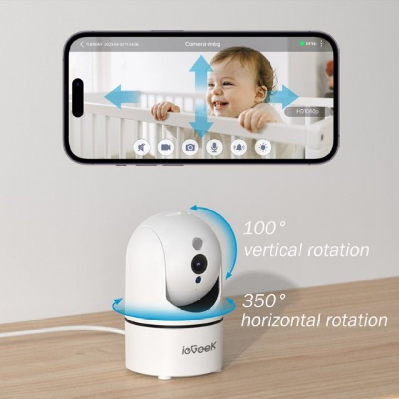 ieGeek 2.5K Pet Camera with 360° PTZ & 5G/2.4GHz WiFi Indoor Security Cam Alexa gallery