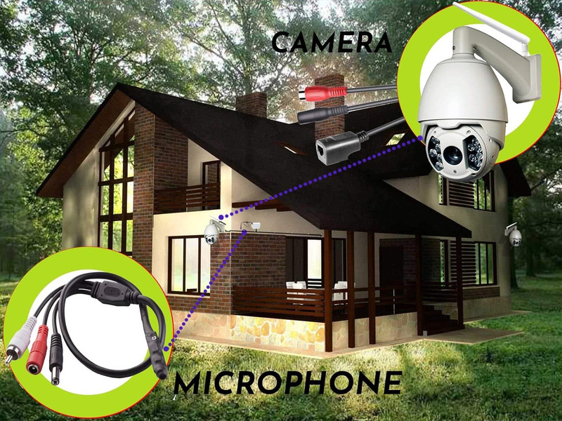 Outdoor CCTV Microphone for Security Camera - RCA Audio Surveillance Mic (1 Pack gallery