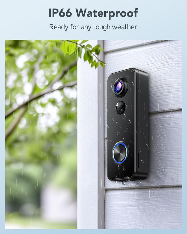 2K Video Doorbell Camera, Head-To-Toe View, Battery Powered Alexa | 2K HD Video, gallery