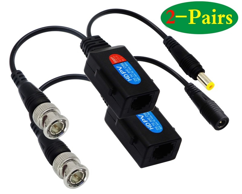 zdyCGTime Balun HD Cat5 RJ45 to BNC 16.3 centimeters, 17 Black gallery