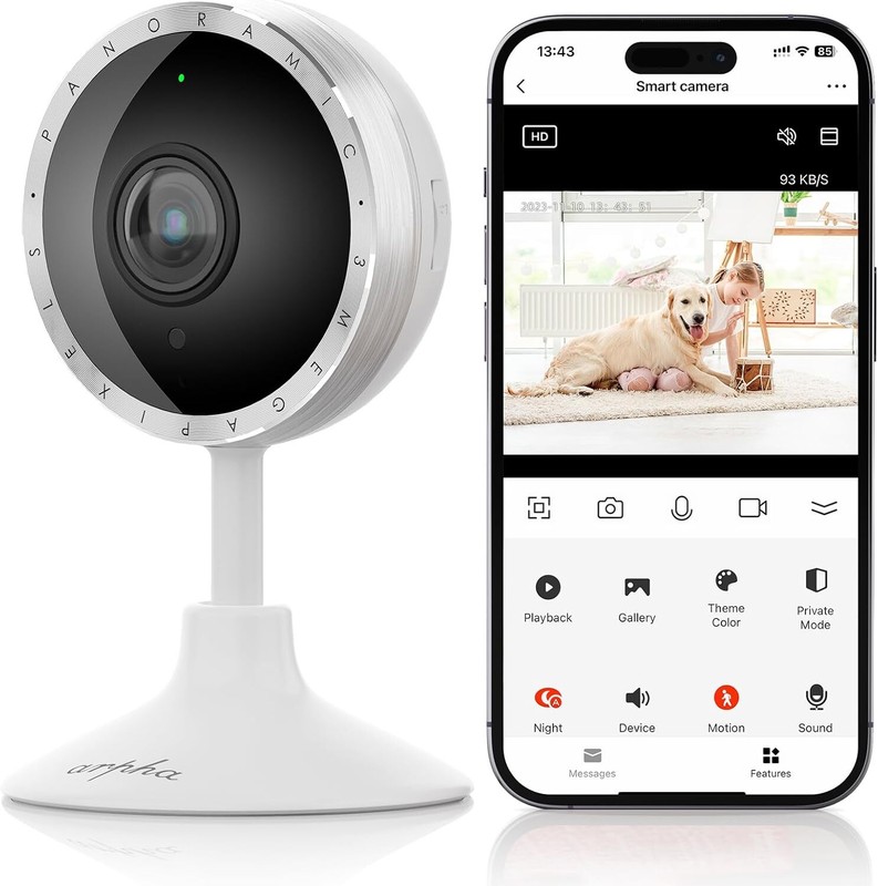 2K Indoor Security Camera WIFI PIR Night Vision Cloud Storage App Control Arpha gallery