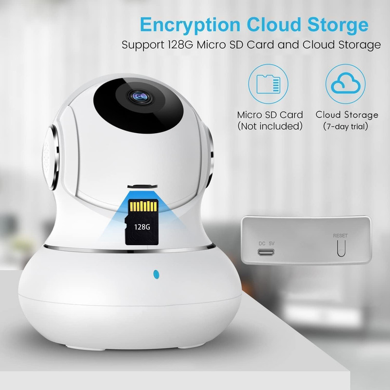 2 Pack 360° Indoor Security Cameras 2K with Night Vision & Two-Way Audio gallery