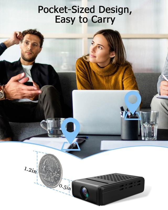 Mini Camara Espia Oculta 4K Ultra HD 180° Cámara Espía Inalámbrica Pequeña 2025 gallery