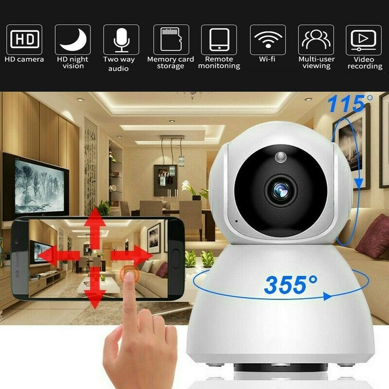Panoramic WiFi IP Camera 1080P Baby/Pet Monitor Security Cam CCTV Night Vision gallery