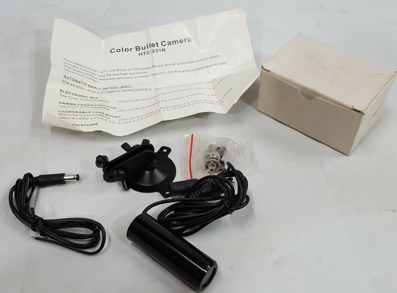 MADVISIONUSA Model HTC-231R Color Waterproof Bullet Camera w/ Suction Cup Mount