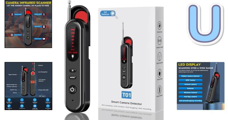 2025 Portable Hidden Camera Detector | RF & GPS Tracker Scanner, 5 Sensitivit... gallery