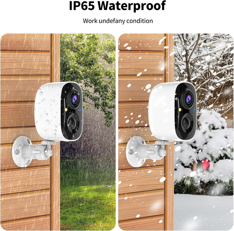 Security Cameras Wireless Outdoor,2K Indoor Wifi Wireless Cameras,Outside Batter gallery