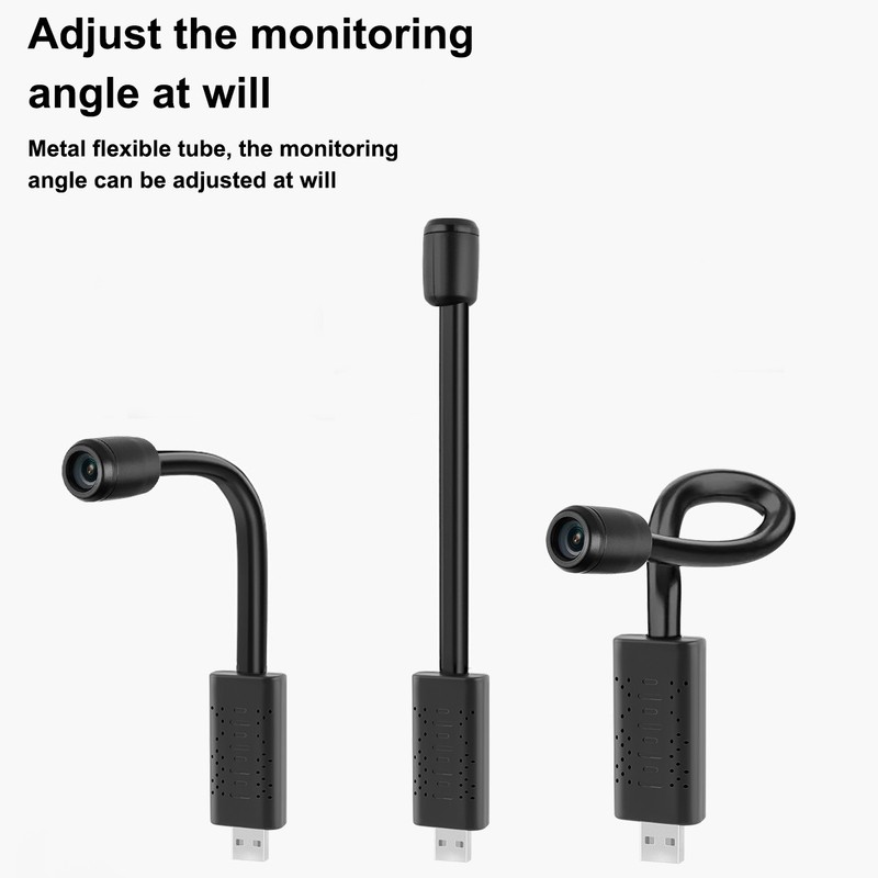 Compact WiFi Security Camera 1080P HD, Flexible Metal Tube Mount, App Alert, New gallery