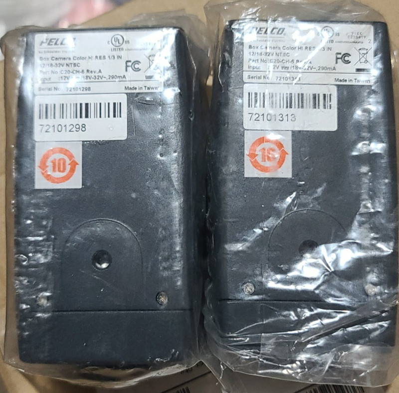 Lot Of 2 Pelco Surveillance Camera – Color – CS Mount C20-CH-6 no lens