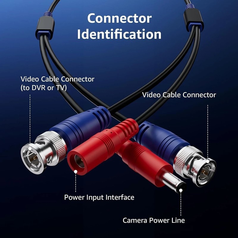 Weatherproof 30M CCTV BNC Extension Cables for Surveillance System gallery
