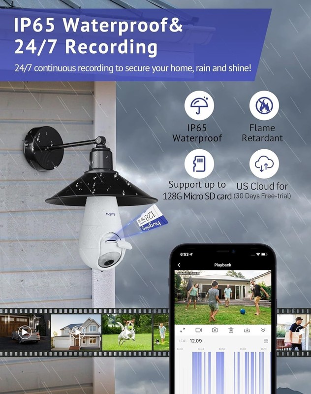 3K HD Light Bulb Security Camera - Wireless Indoor/Outdoor Surveillance System gallery