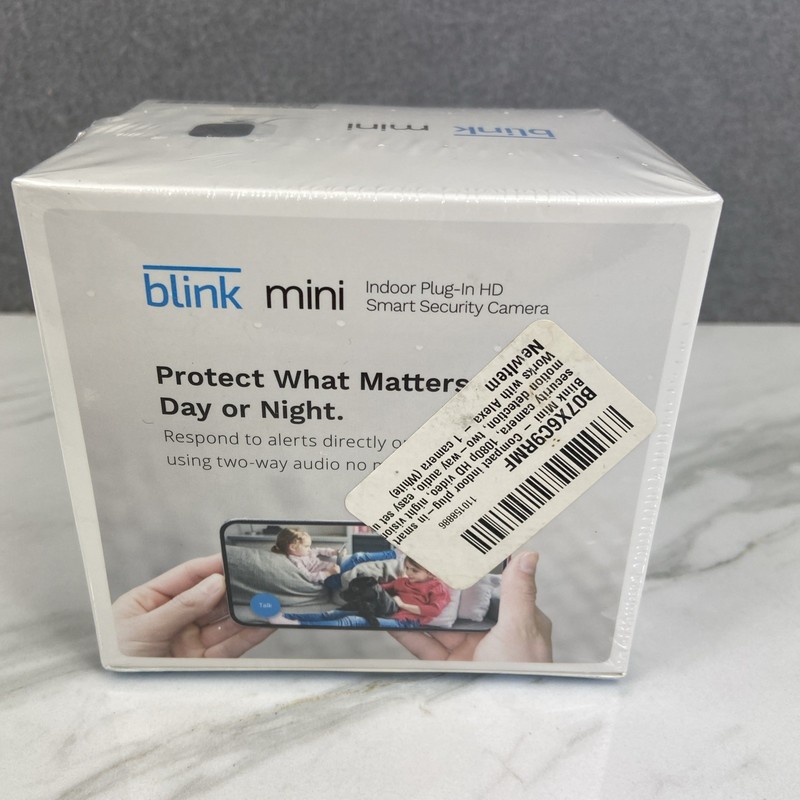 Blink Mini Indoor Plug-In Live HD Smart Security Camera New Sealed gallery