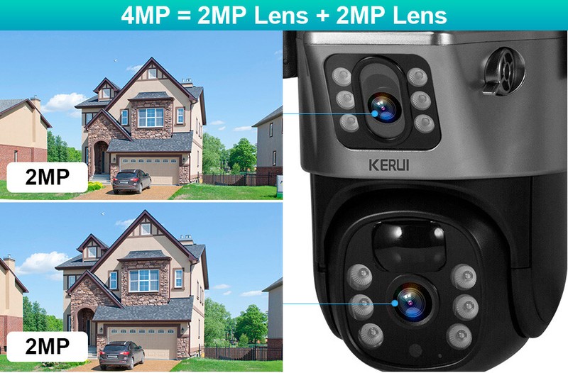 4Pack 4MP WIFI Pan/Tilt Home Security Camera Outdoor Solar Battery Home (64G) gallery