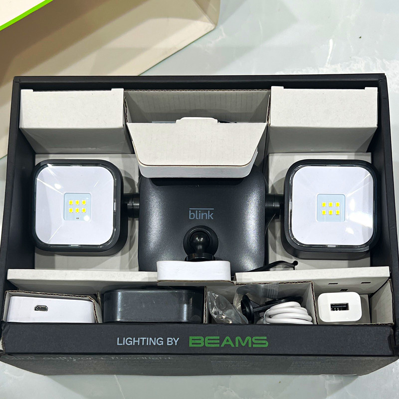 Blink Outdoor + Floodlight Wireless Wi-Fi HD Night Vision Battery Camera Black
