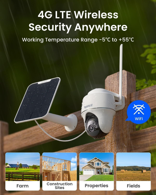REOLINK 4K LTE Cellular Security Camera Wireless Outdoor, 360° Smart Detection w gallery