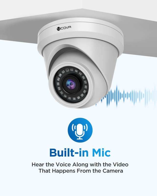 4COVR 5MP PoE IP Outdoor IP67, Wired Surveillance Dome with Smart Human/Vehic... gallery