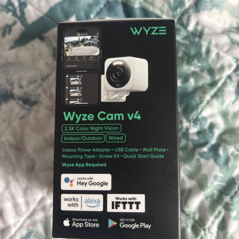 Wyze Cam v4 -2.5K Color Night Vision Indoor/Outdoor WiFi. Alexa & Hey Google gallery