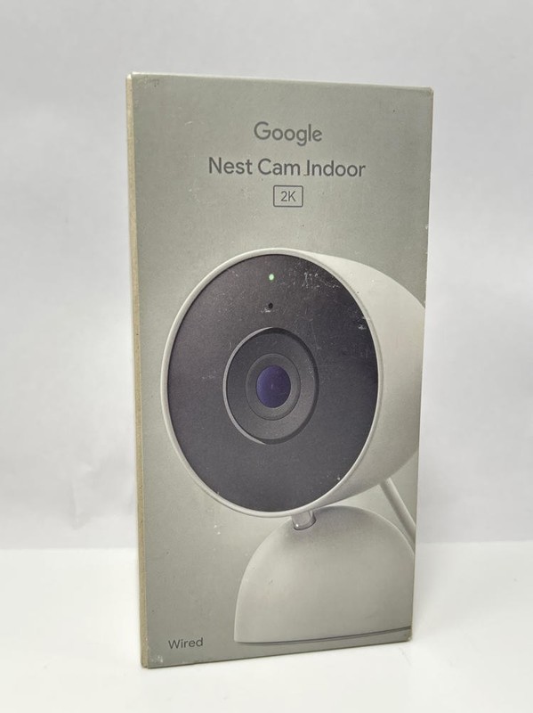 Google Nest Cam Indoor Wired 3rd Gen 2K Security Camera Google Home 2025, Snow