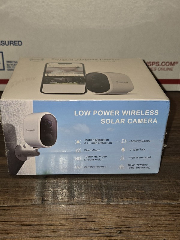 New & Sealed! Sense-U Outdoor Camera Wireless Solar Security Camera - NIB! gallery