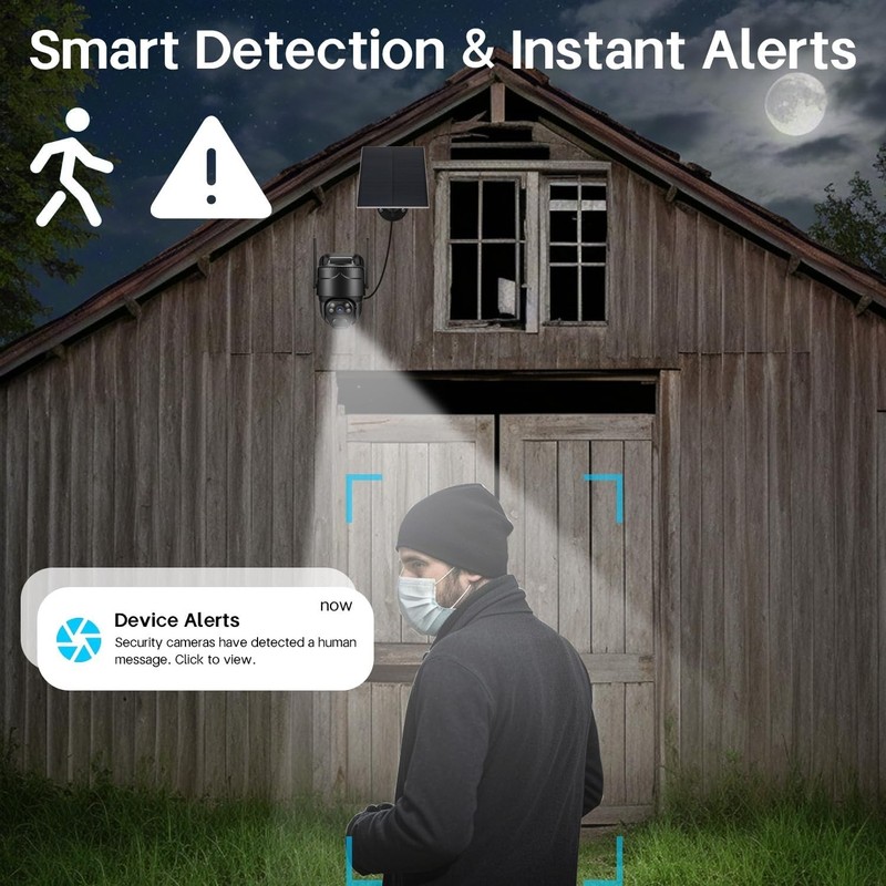 4G LTE Solar Security Camera: Wireless Outdoor 2K Vision & PIR Motion Sensor gallery