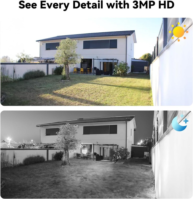 Wired Security Camera System 4CH 5MP AHD DVR 500GB 3MP Night Vision gallery