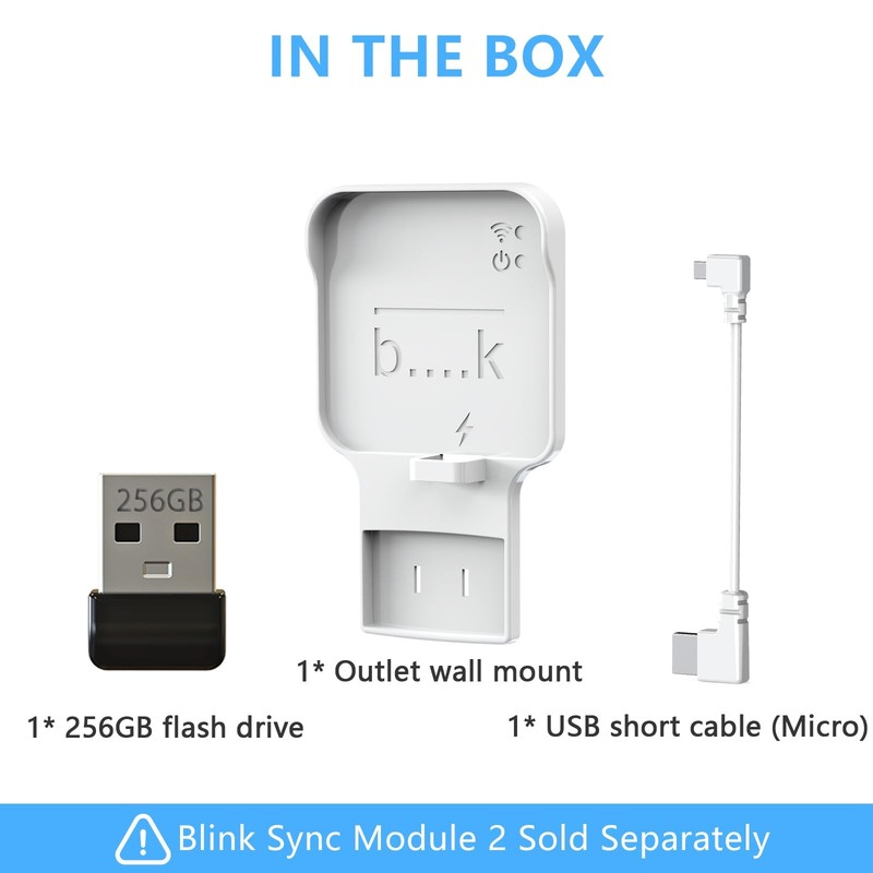 256GB USB Flash Drive with Outlet Wall Mount for Blink Sync Module 2, Space-S... gallery