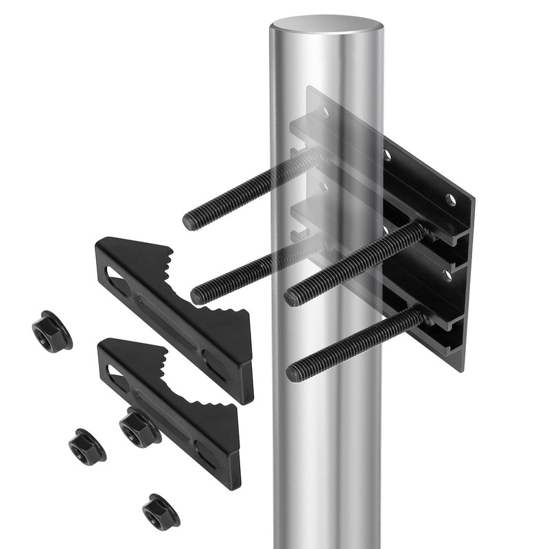 4 Pack 2.67" Pole Mounting Kit, Mast Mount Brackets for Outside Antenna, Stre... gallery