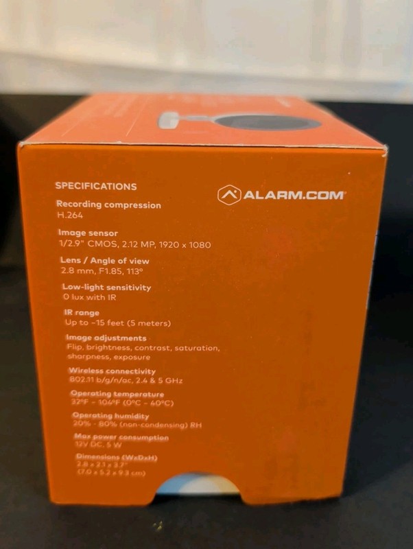 Alarm.com ADC-V522IR 1080P Indoor WiFi Camera W/ Box Power Cord gallery