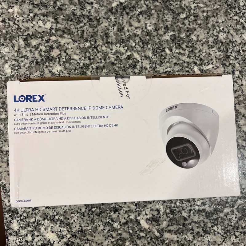 Lorex E893DD-E Indoor/Outdoor 4K Ultra HD Smart Deterrence IP Dome Camera