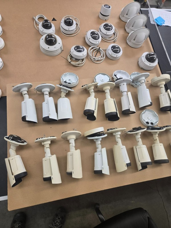 Lot of Axis Security Cameras (16x Bullets,4x Fisheye, 7x Dome, and 1x Turret)