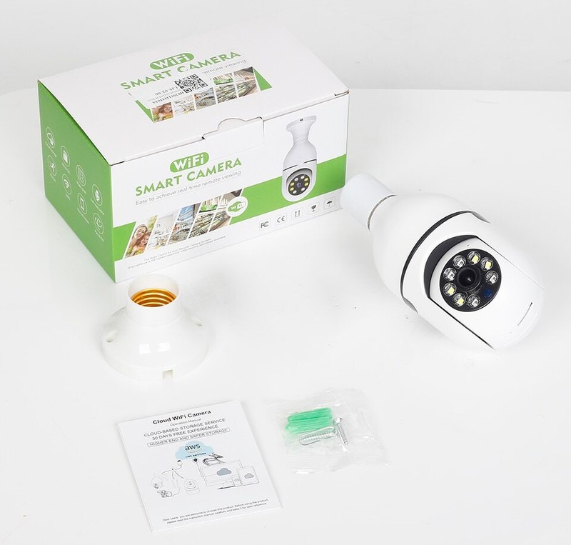 360° Bombillo Camara de Seguridad WIFI Bombilla Lampara Light Bulb Security Cam gallery