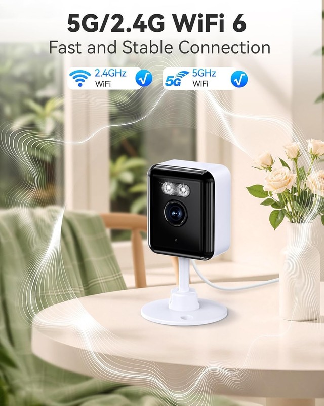 2K Wi-Fi 6 Indoor Security Camera with AI Recognition & Color Night Vision gallery