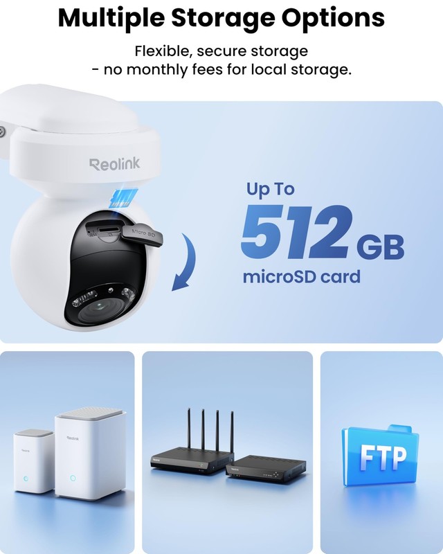 REOLINK 4K Outdoor Plug-in WiFi 6 Security Camera, PTZ Camera for Home Securi... gallery