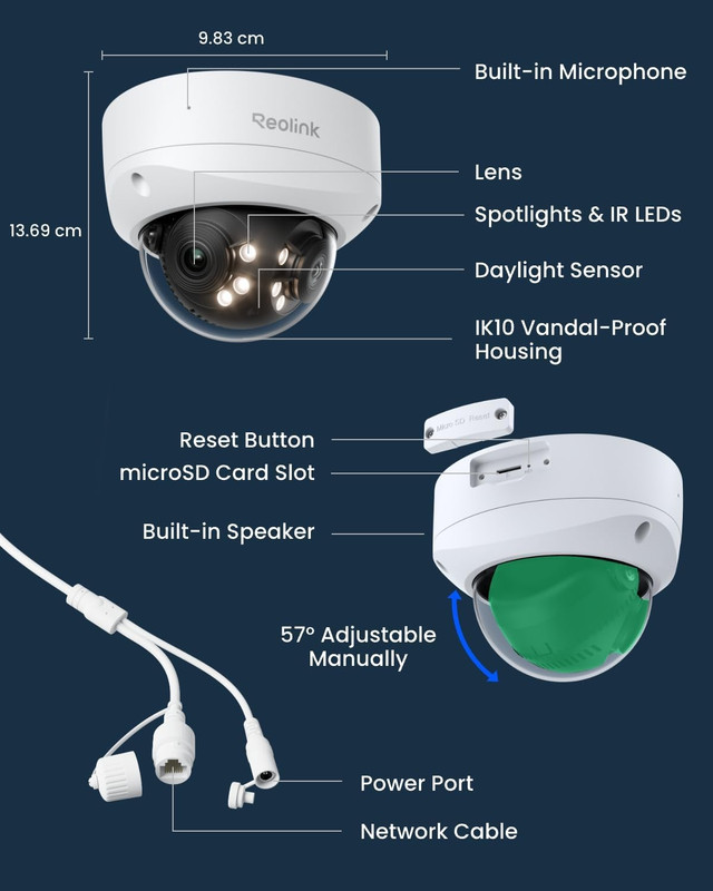 REOLINK Duo 3V Poe, 16MP UHD Dual-Lens Poe Security Camera with 180° Panoramic, gallery
