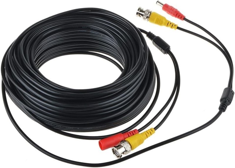 Accessory USA 25ft Black BNC Video Power Wire Cord for Swann 50 feet,