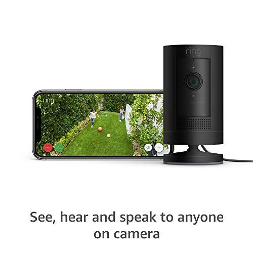 Ring Stick Up Cam Plug-In HD security camera with two-way talk, Works with Alexa gallery