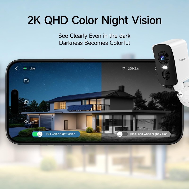 2K Wireless Security Camera Outdoor Rechargeable Battery Camera WiFi, 300° Pa... gallery