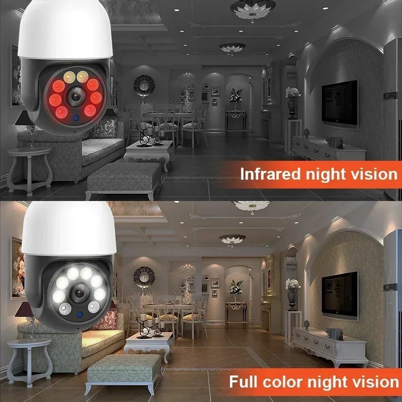 5G E27 Bulb Security Camera Motion Detection 5MP PTZ Surveillance Camera SD Card gallery