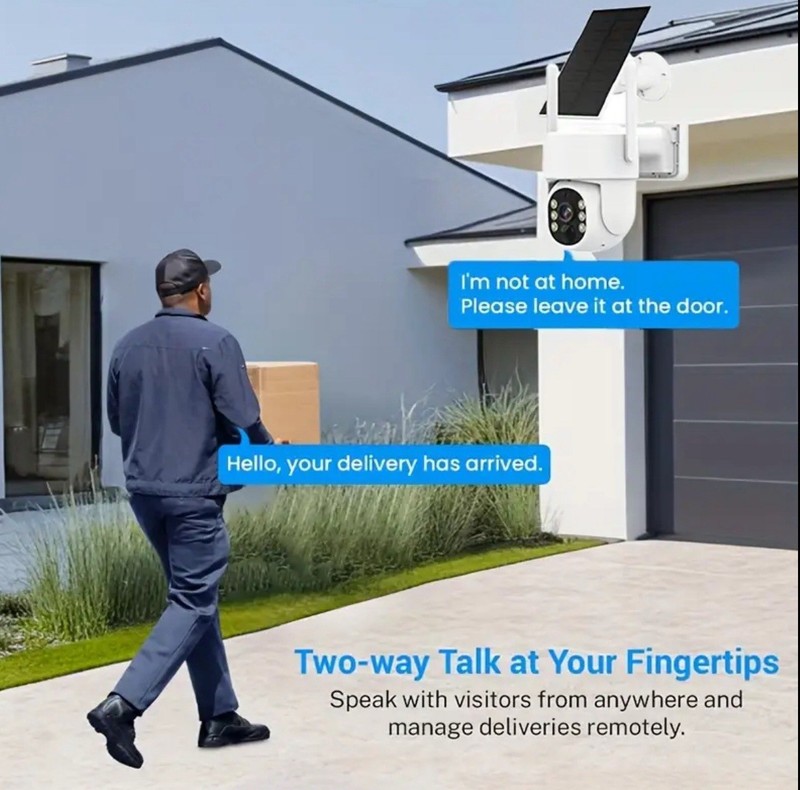 3MP Wireless Solar Security Camera, Color Night Vision, Spotlight gallery