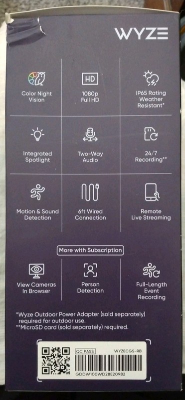 WYZE Smart Home Security Camera Wired Indoor/Outdoor 1080pHD w/BuiltIn Spotlight gallery
