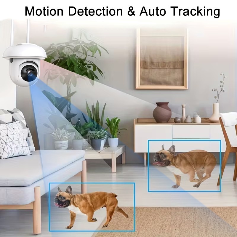 2pcs Wireless1080P HD Cameras, Support 2.4Ghz Wifi, 360° Panoramic HD Indoor gallery