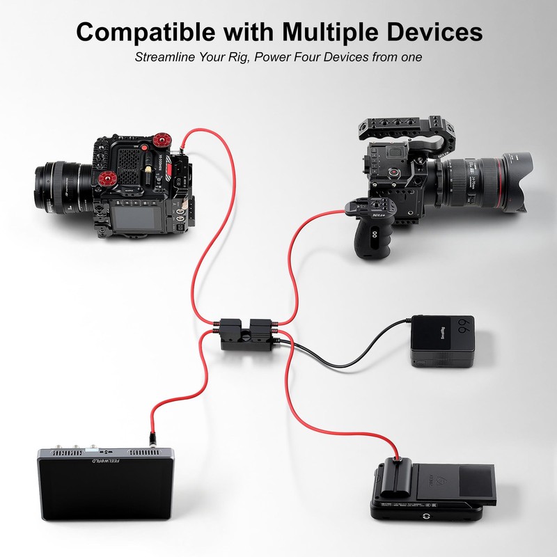 Dtap Splitter with Screw Power Cable for V-Mount|Gold-Mount Battery, Dtap to ... gallery