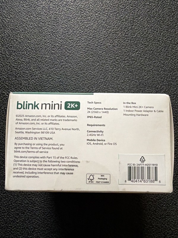 Blink - Mini 2K+ Compact plug-in security camera, 2K video resolution, Black gallery
