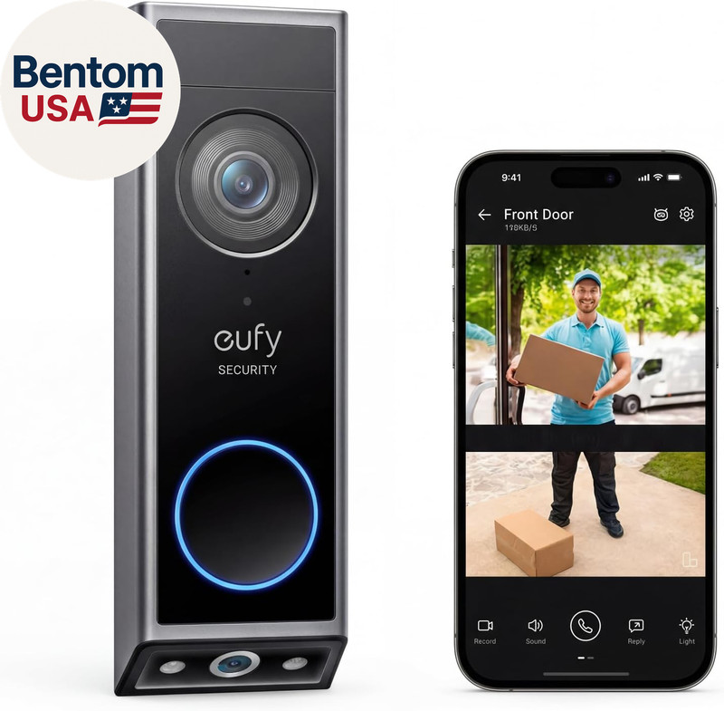 Eufy Security Video Doorbell E340,No Subscription,Dual Cameras,2K Fhd,Head-To-To