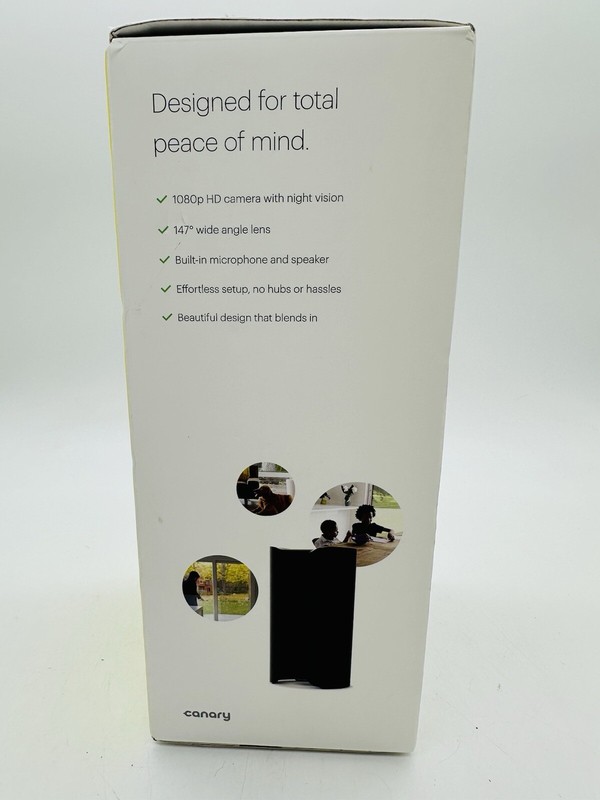 Canary View Indoor HD Wi-Fi Home Security Camera Connect To Your Phone Black gallery